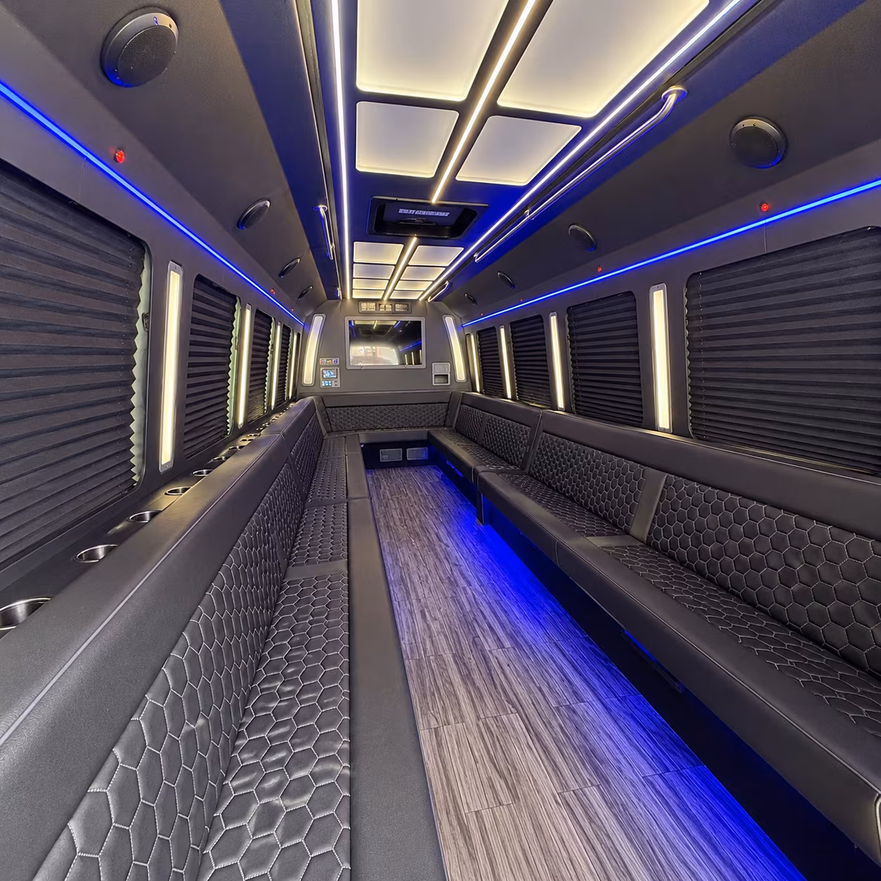 baton rouge 30 passenger party bus interior