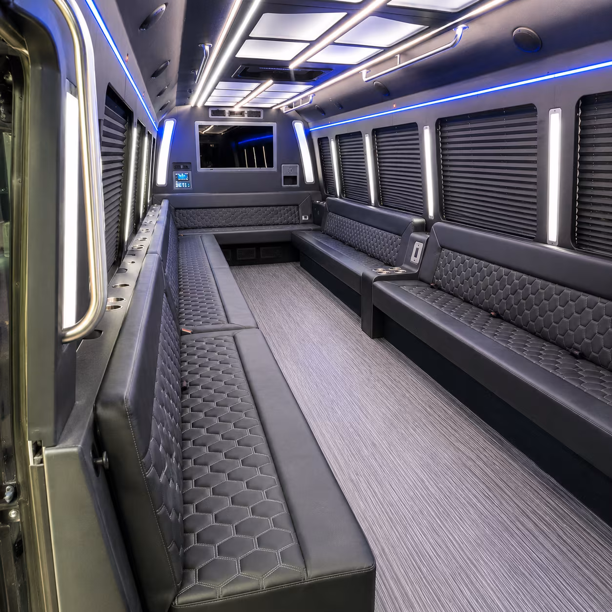 baton rouge 40 passenger party bus interior